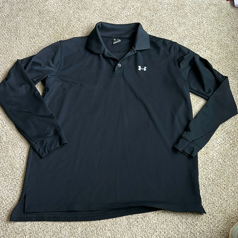 Under Armour Dry Fit long sleeve black button up Men’s Shirt